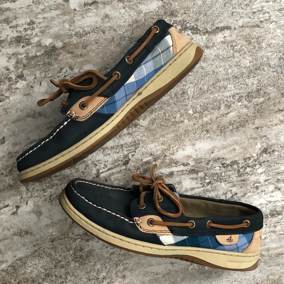 sperry plaid shoes